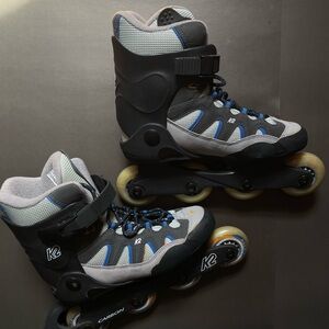 K2 Inline Skates - Gray and Black with Blue Accents